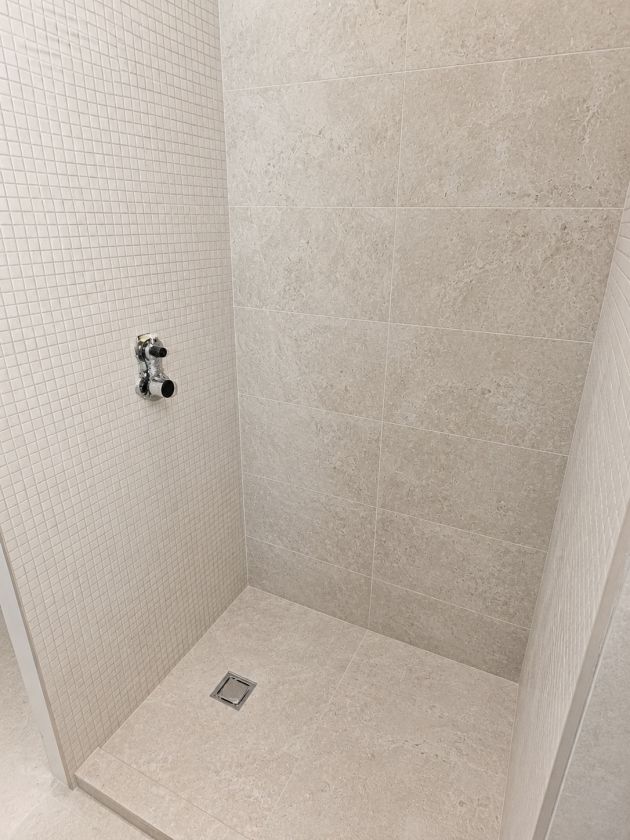 Marble and tile wet room
