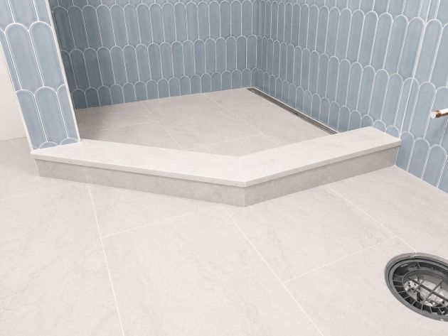 Tiled shower detail